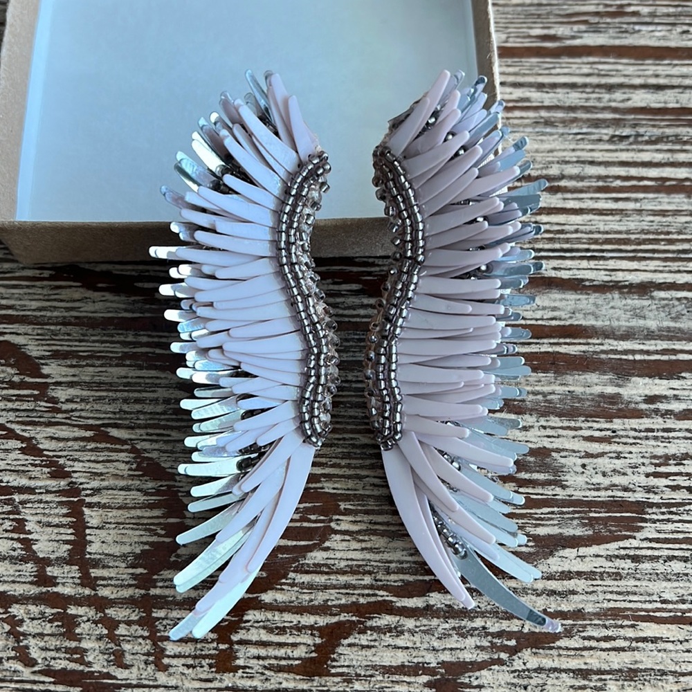 Mignonne Gavigan MIDI MADELINE EARRINGS silver and pale purple